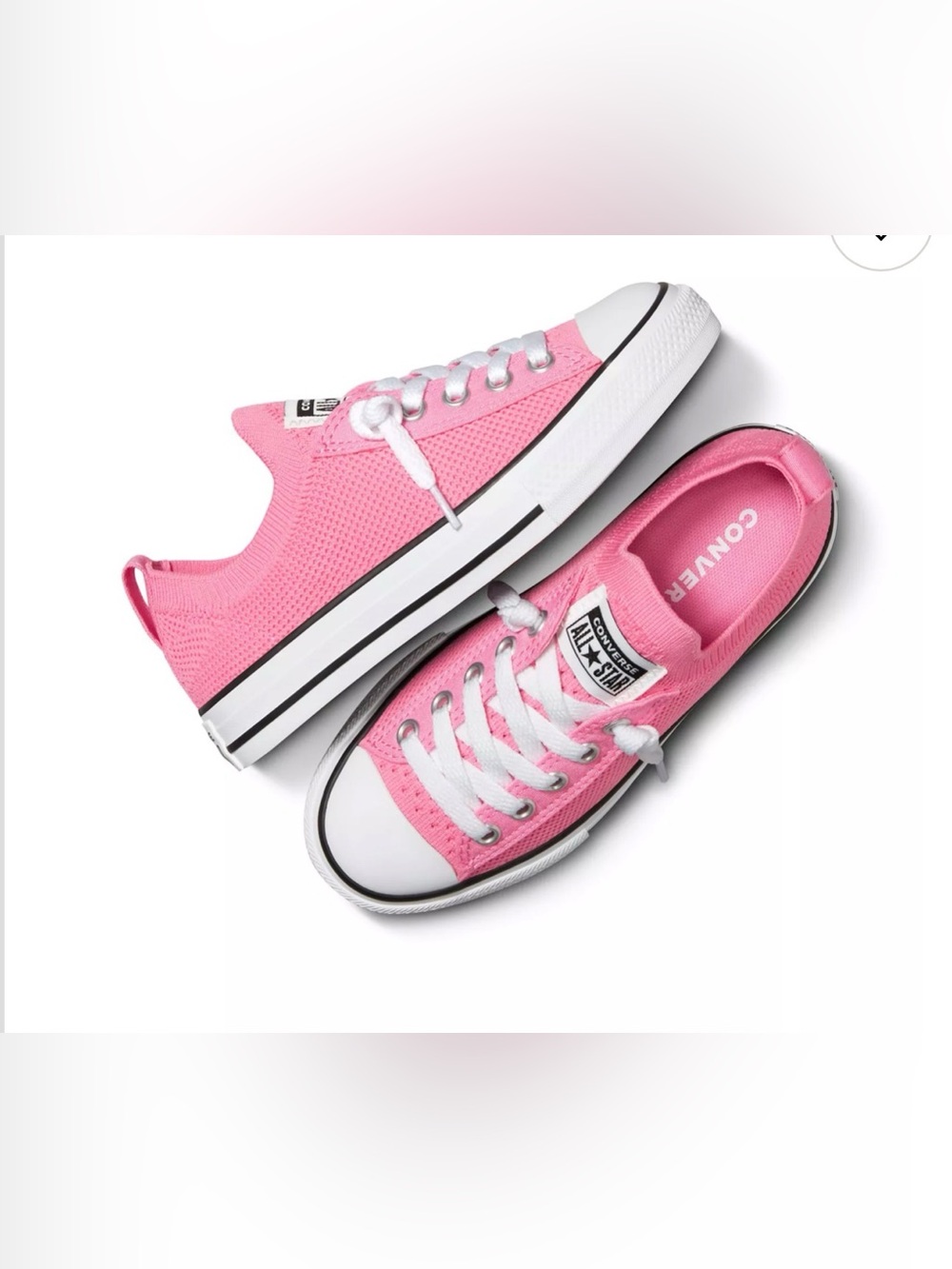 Converse Low Top Sneakers in Pink with White Accents